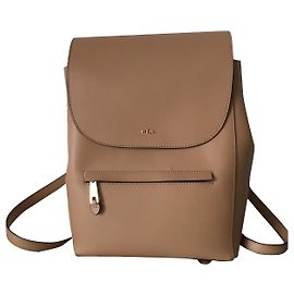 Mochila Ralph Lauren de couro bege Bege