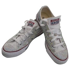Converse Leinensneaker mit Swarovski Steinen Andere