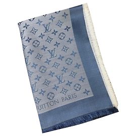 Louis Vuitton Light Blue Denim Shawl Light blue