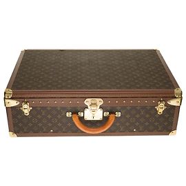 Valigia rigida Louis Vuitton Alzer molto bella 70 Nella tela monogram, rombo e ottone massiccio Marrone