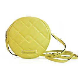 Marc by Marc Jacobs Borsa a tracolla rotonda in pelle trapuntata gialla con tracolla Giallo