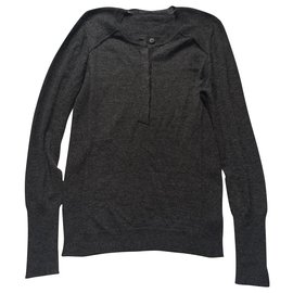 Isabel Marant Pullover Dunkelgrau aus Angora Anthrazitgrau