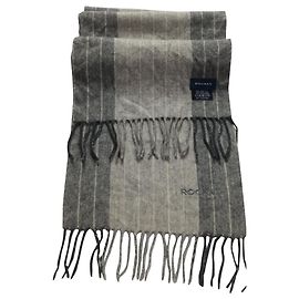 Sciarpa Rochas in lana a righe grigia Grigio