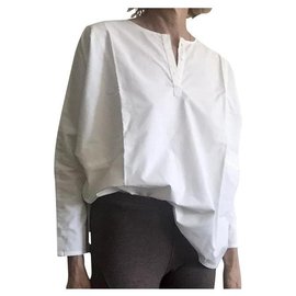 Autre Marque-Blusa Manga larga túnica blanca Et Vous T.36-38-Blanco
