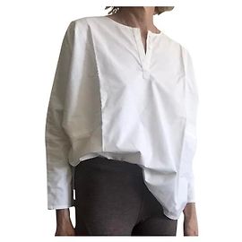 Autre Marque Camicetta Manica lunga tunica bianca Et Vous T.36-38 Bianco
