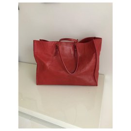 Balenciaga-Saco de papel A4-Vermelho