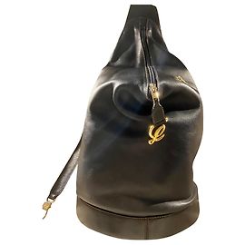 Mochila Loewe de couro preto Preto