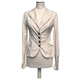 Autre Marque S ' White Blazer Cotton Slim Fit White