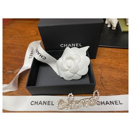 Chanel-jóia da cabeça-Dourado