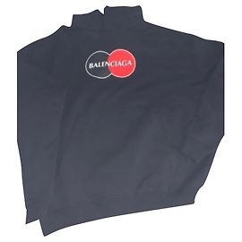 Balenciaga Sweatshirt schwarz Baumwolle Oversize M Schwarz