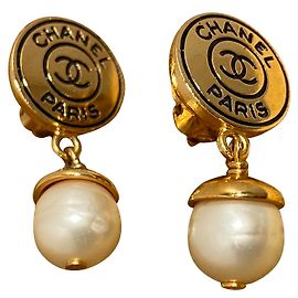 Chanel Boucles d'oreilles Doré