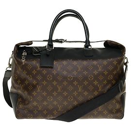 Splendid Louis Vuitton Neo Greenwich Macassar bag in monogram canvas and silver metal hardware Brown Black