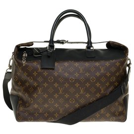 Louis Vuitton-Splendid Louis Vuitton Neo Greenwich Macassar bag in monogram canvas and silver metal hardware-Brown,Black