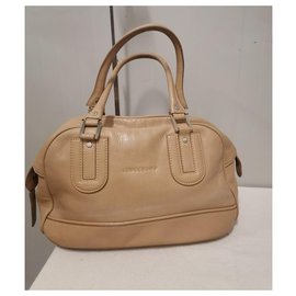 Longchamp-Longchamp leather handbag-Beige