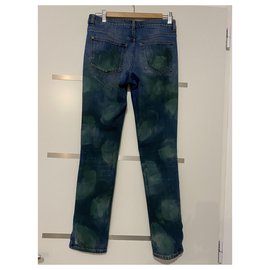 Chanel-jeans-Bleu,Vert