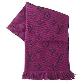 Sciarpa Louis Vuitton Logomania viola Prugna