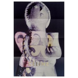 Céline-Phoebe Philo Céline Kunstplakat. Goldene Schrift. 58 x 40 cm. NEU.-Mehrfarben 