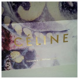 Céline-Phoebe Philo Céline Art Poster. Écriture dorée. 58 x 40 cm. NEW.-Multicolore