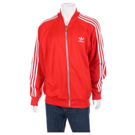 Adidas-Blazers Jackets-White,Red