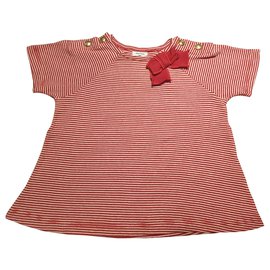 Petit Bateau-Camisetas y tops-Blanco,Roja