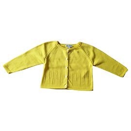 Jacadi Yellow Cotton Sweater 12 Months Yellow