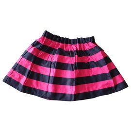Gonna Jacadi in cotone rosa e blu navy Rosa Blu navy