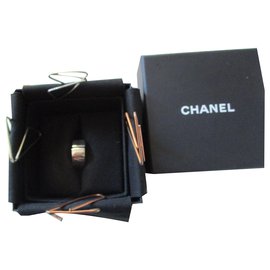 Chanel-Bague jonc argent massif.-Bijouterie argentée