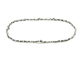 Chanel LOCKER SILVER VELVET T80 Silvery