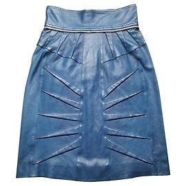 Jupe en cuir turquoise Matthew Williamson Turquoise