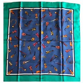 Sciarpa in seta vintage Karl Lagerfeld Verde scuro