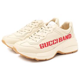 Gucci Band 50MM RHYTON LEATHER SNEAKERS White