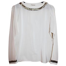 Camicia vintage di Gianni Versace D'oro Crema