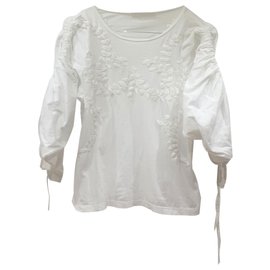 Chloé-Blusa bordada chloé-Branco