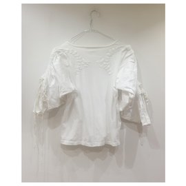 Chloé-Chloé camicia blusa ricamata-Bianco