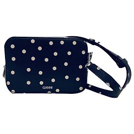 Ganni Bolso cámara con estampado Sky Captain Blanco Azul marino