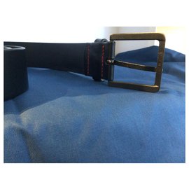 Hugo Boss-Belt with red details-Black,Silvery