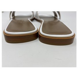 Hermès-sandalias hermes oran nuevas con bolsa guardapolvo-Blanco