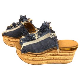 Chloé Wedge mules Blue