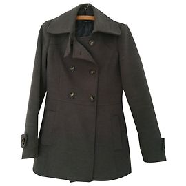 Autre Marque Grauer Peacoat mit Knöpfen Anthrazitgrau