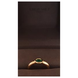 Chaumet-Anello Chaumet in oro e smeraldo-Gold hardware
