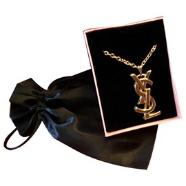 Yves Saint Laurent-YSL INTERLACED INITIAL PENDANT-Golden