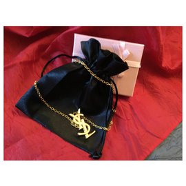 Yves Saint Laurent-YSL INTERLACED INITIAL PENDANT-Golden