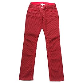 Pantalones de rayas Isabel Marant Etoile algodón negro y rojo Negro Roja