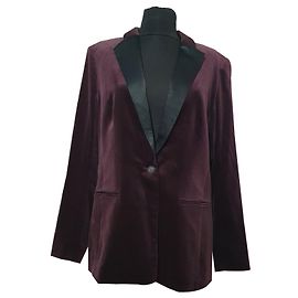 Blazer Set de terciopelo morado Negro Púrpura