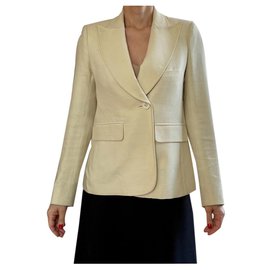 Sonia Rykiel Cotton Wool Double Breasted Jacket Eggshell Eggshell