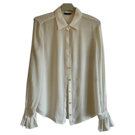 Guess Marciano Silk Blouse Eggshell Eggshell
