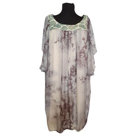 Autre Marque Vestido de seda Drappa Dot Deluxe Multicolor