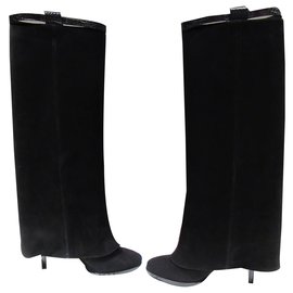 Givenchy black suede boots Black