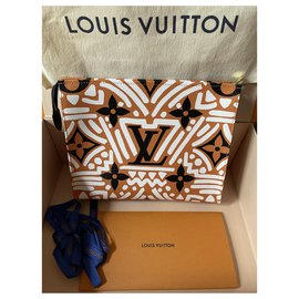 Louis Vuitton-Louis Vuitton Clutch bag 26 Crafty Collection-Beige