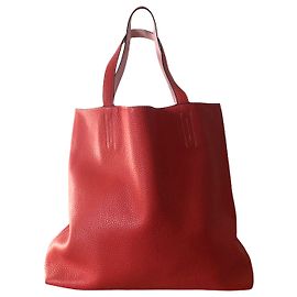 Hermès borsa significato foderato 45 in pelle rossa Rosso